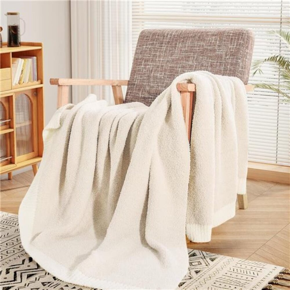 Super Soft Blanket for Women Cozy Warm Throw Reversible Knit Lightweight 50x60
